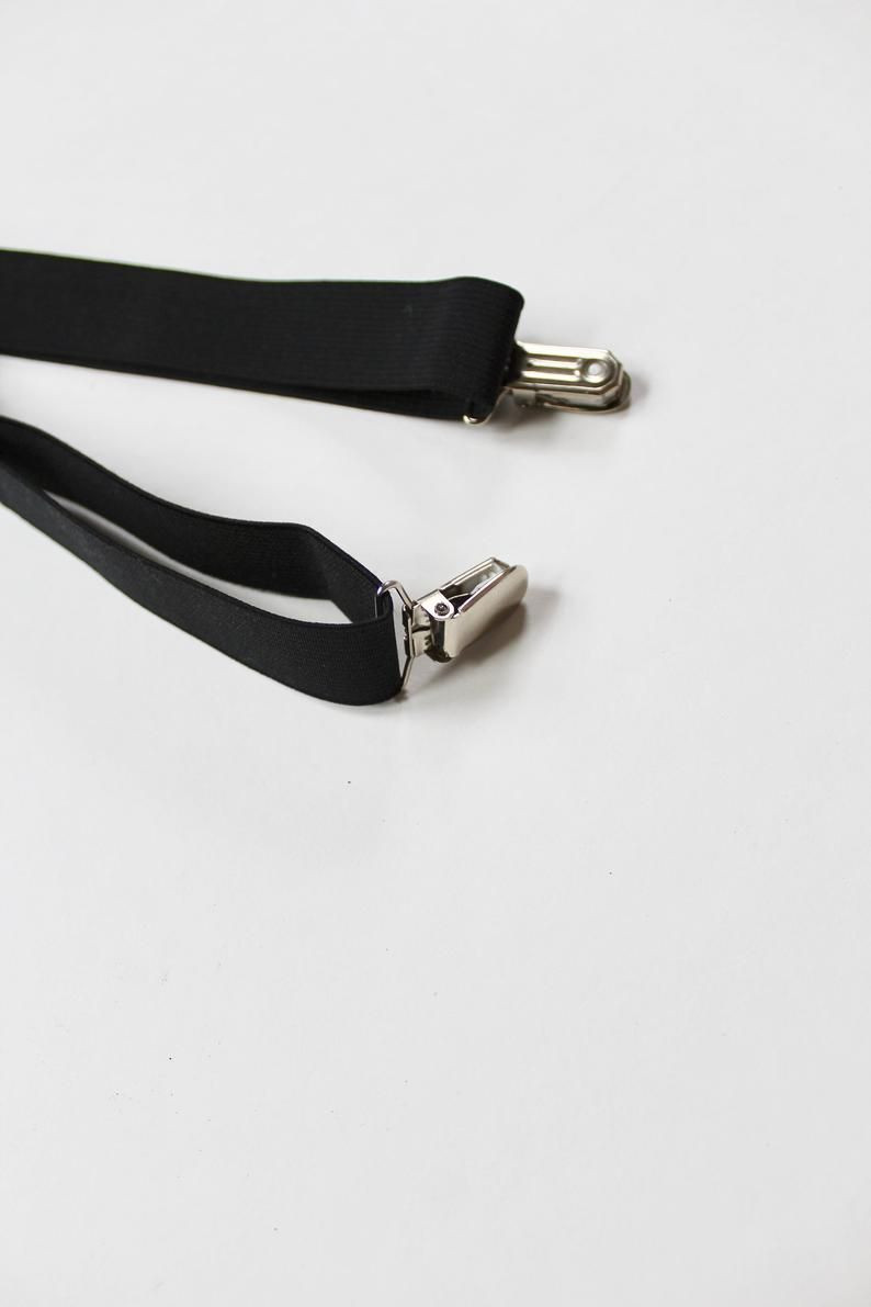 Vintage Black Suspenders