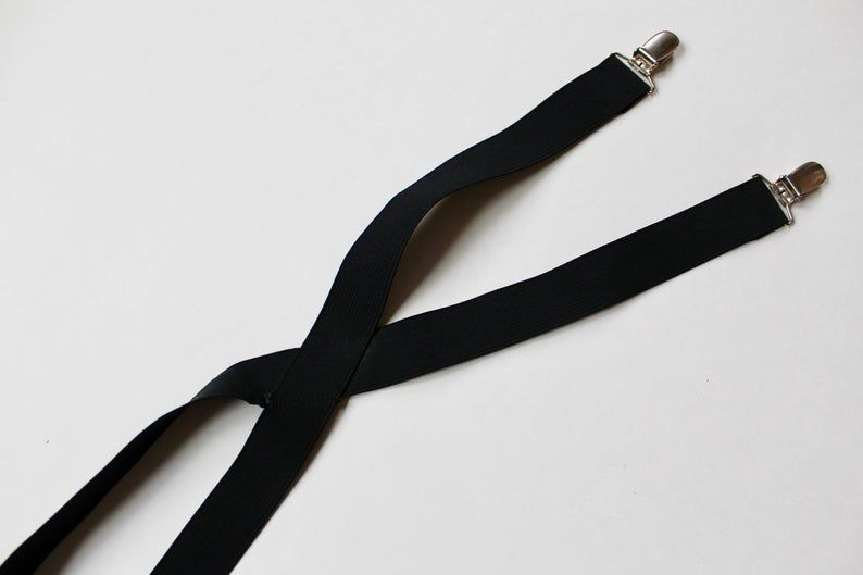 Vintage Black Suspenders